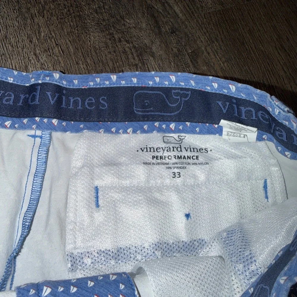 Vineyard Vines Mens Performance Sailboat Print Shorts Size 33